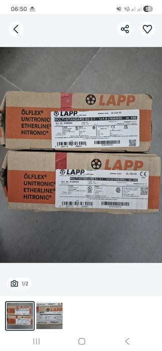 Kabel czerwony niebieski 1,5