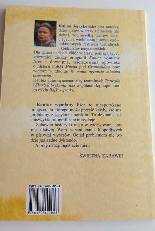 "Kantor wymiany liter" Kalina Jerzykowska nauka ortografii