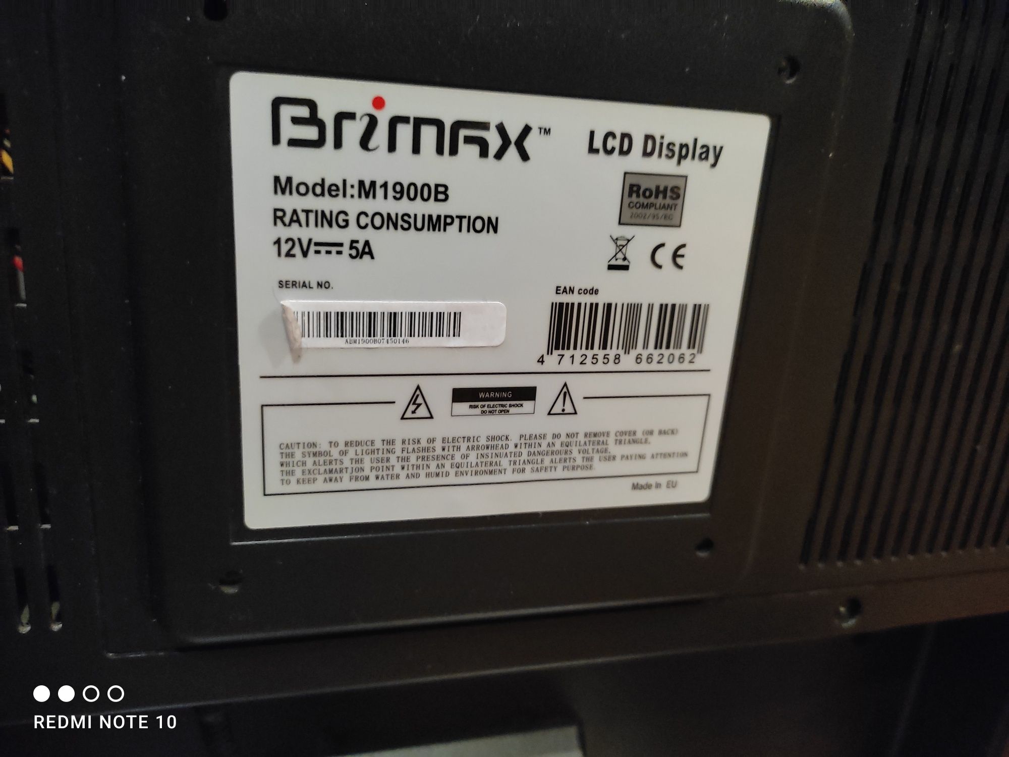 LCD Display Monitor Brimax M1900B