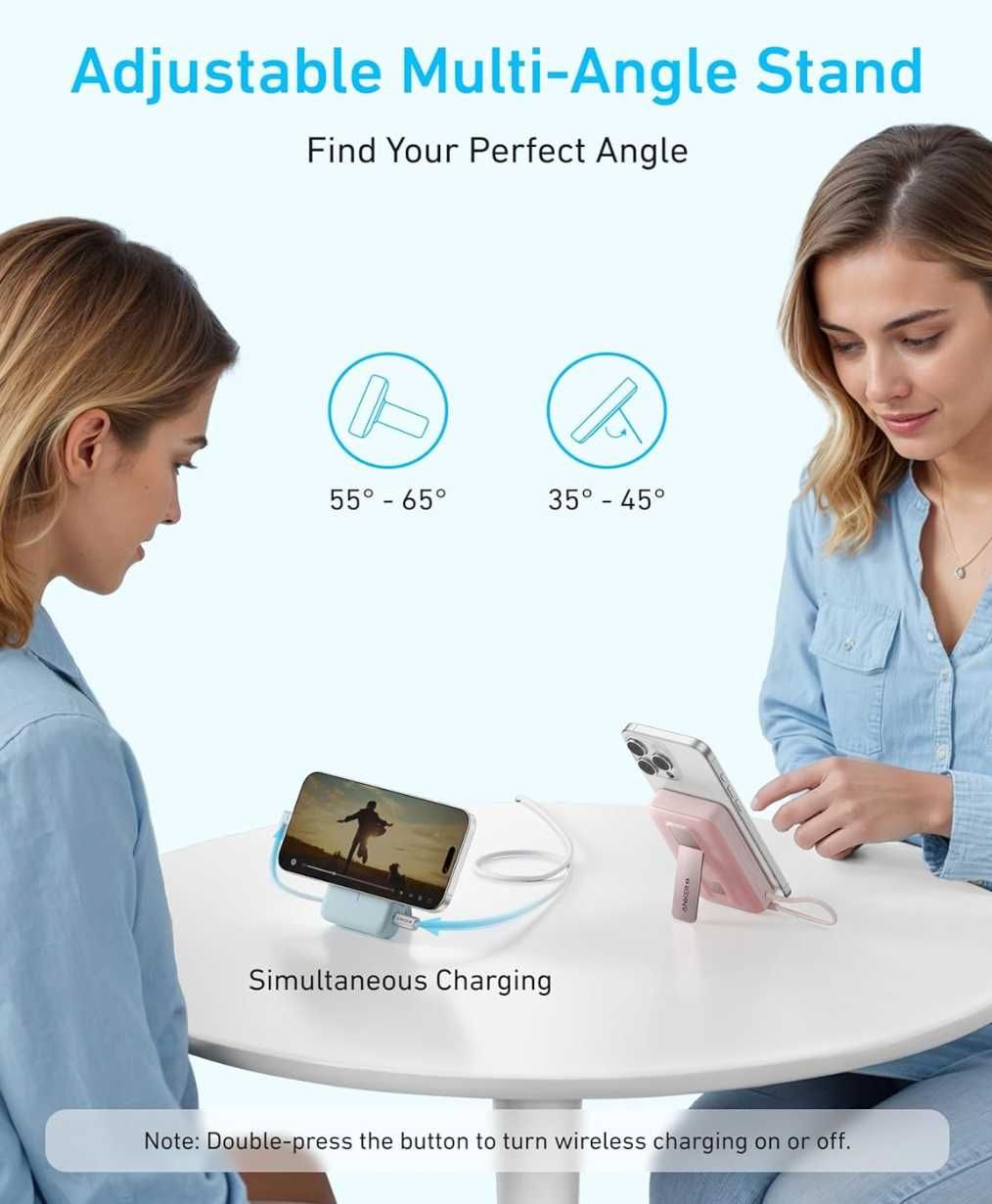 Повербанк з підставкою Anker Zolo MagSafe Power Bank 10,000mAh 30W NEW