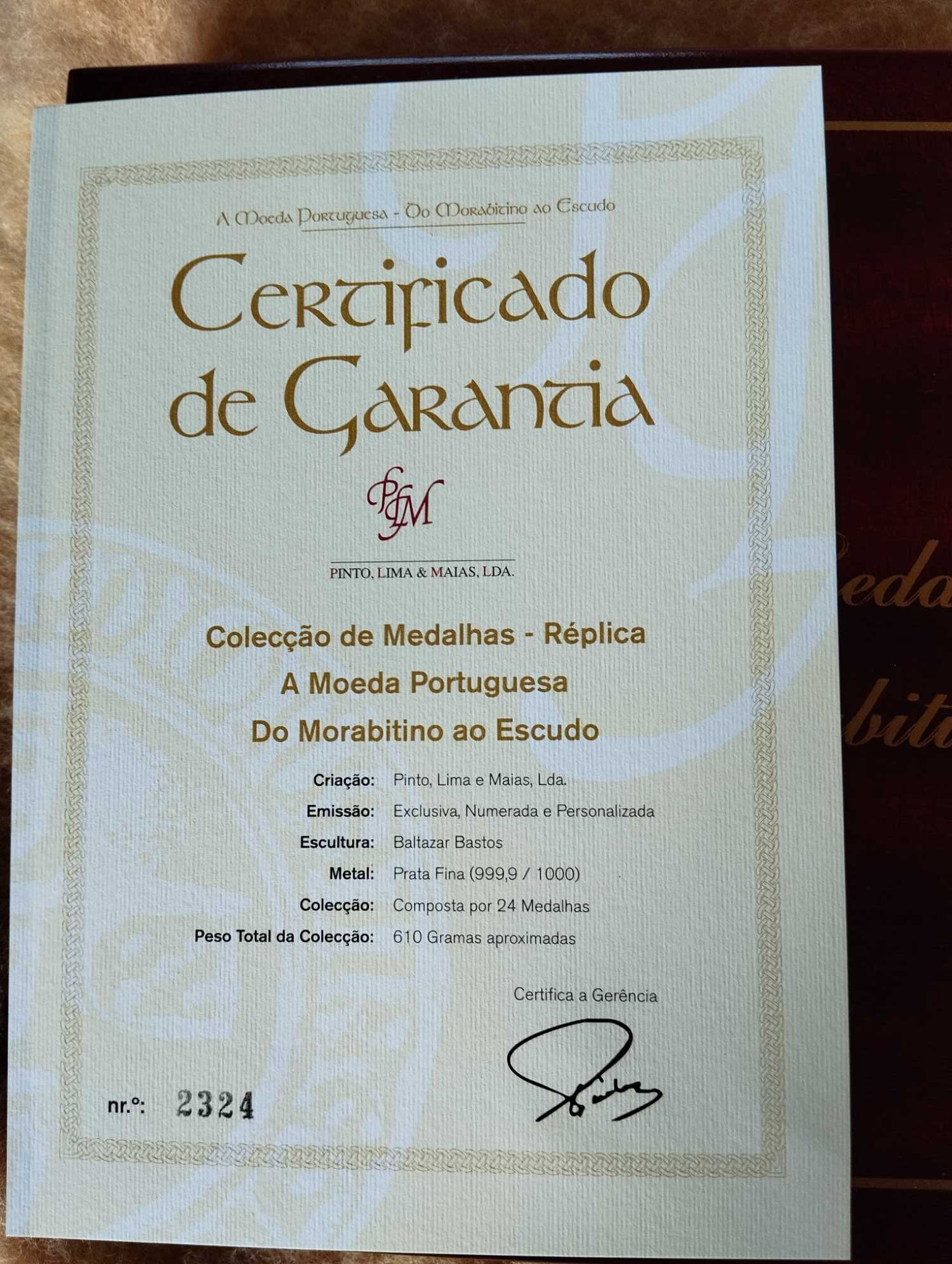 24 Medalhas-Réplicas, "A Moeda Portuguesa do Morabitino ao Escudo",