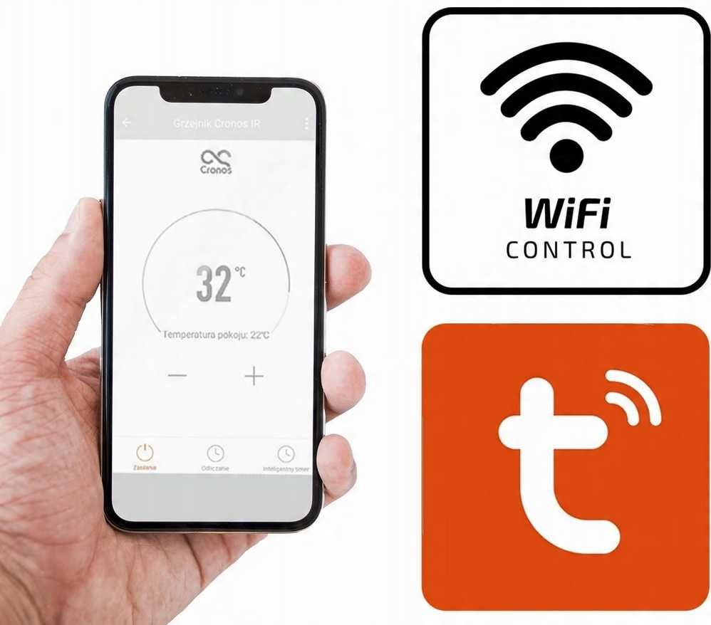 Promiennik na podczerwień IR Biały Pilot Wi-fi 600W  HT-F-0610