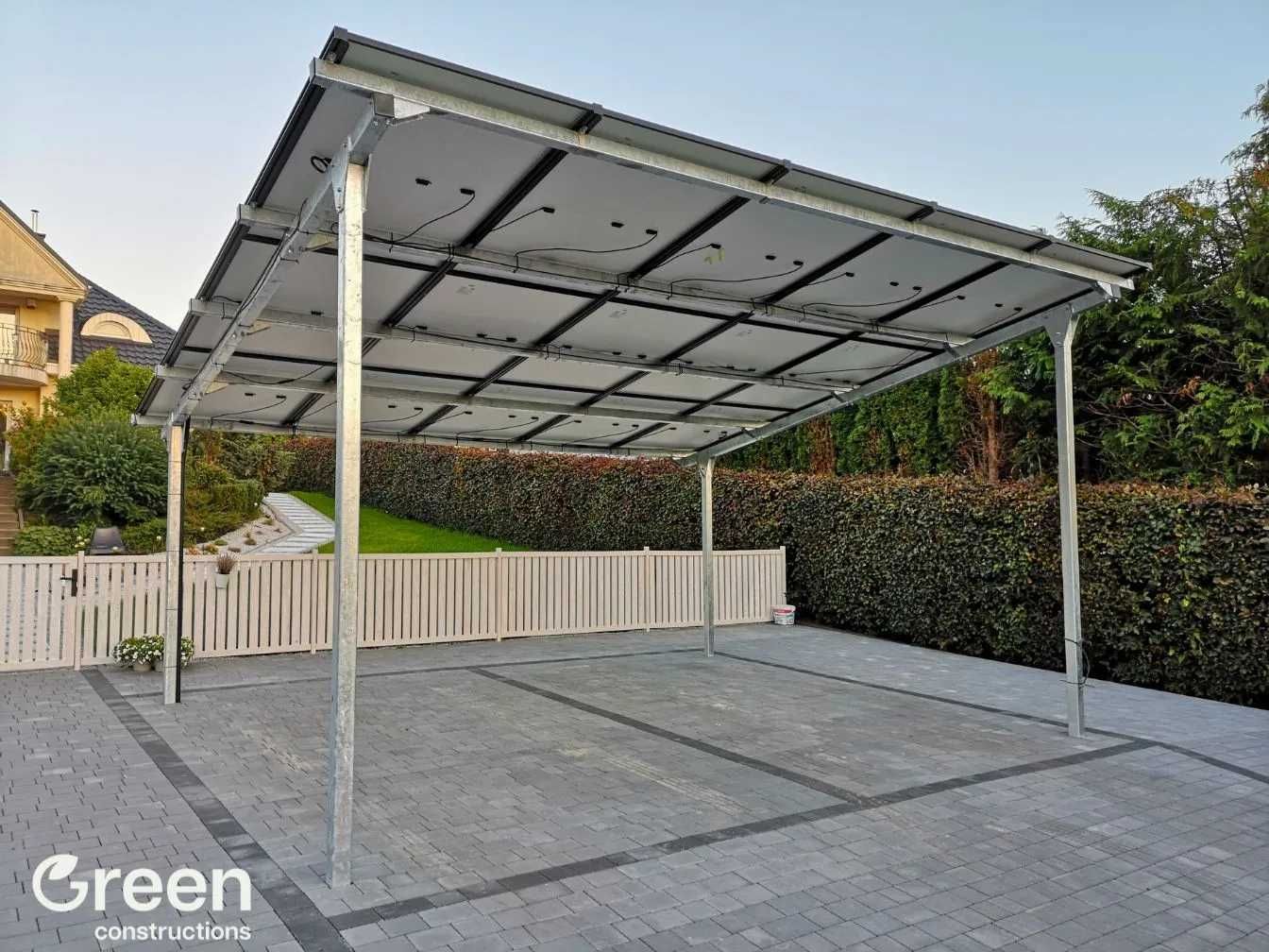 Carport dwustanowiskowy wiata garażowa fotowoltaika panele PV dotacje