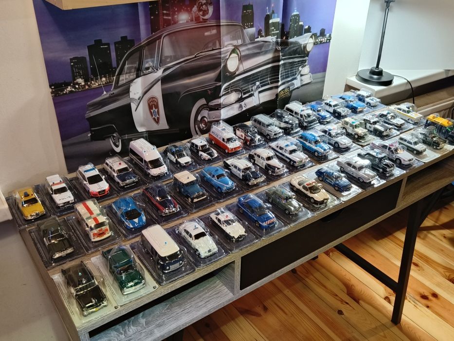 Cała Kolekcja 46 Modeli Kultowe Wozy Policyjne 1:43 DeAgostini Nowe !