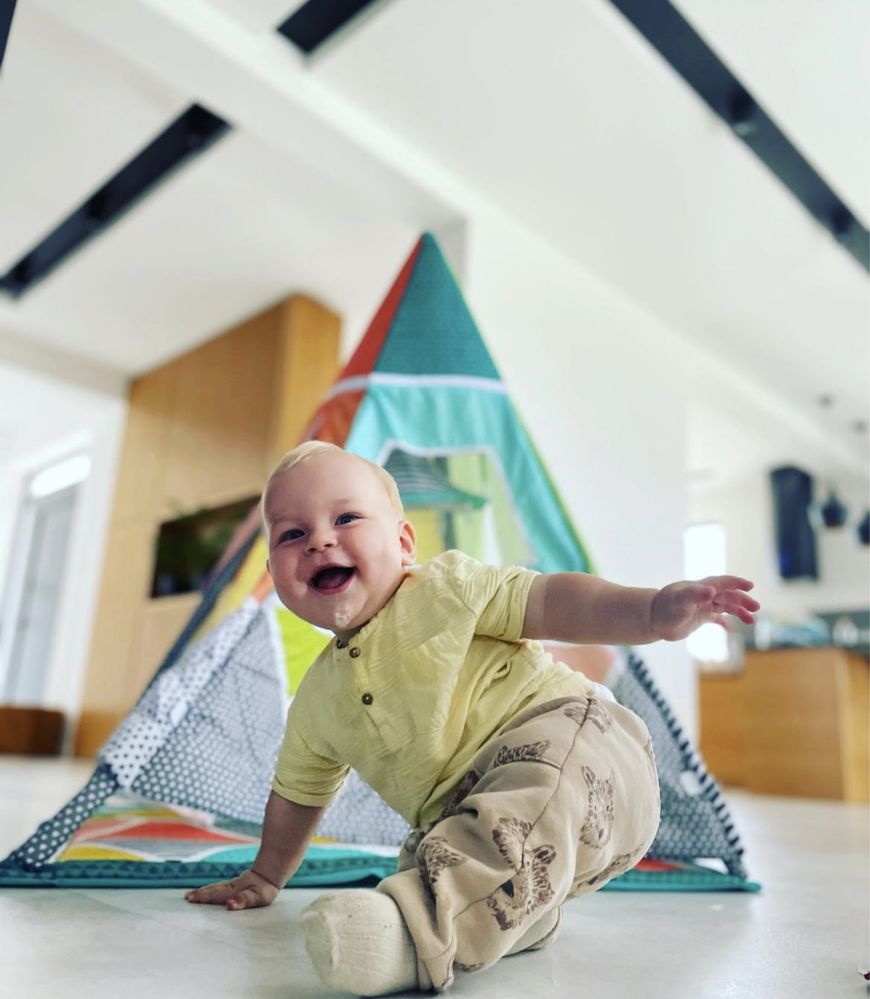 Tipi/ wigwam/ mata edukacyjna/ baby gym 4w 1 rosnaca z dzieckiem