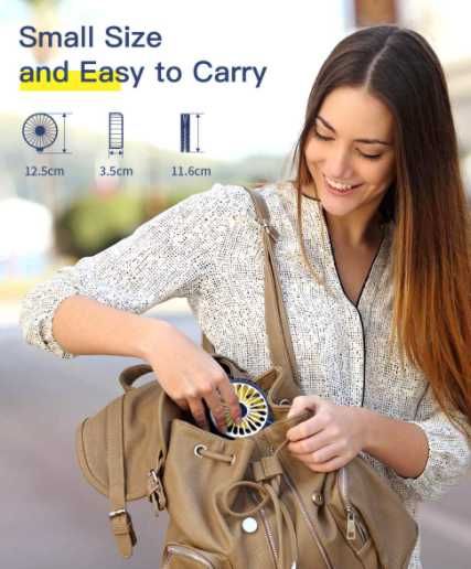 Kaome WIATRAK 2000mAh powerbank lusterko stojak