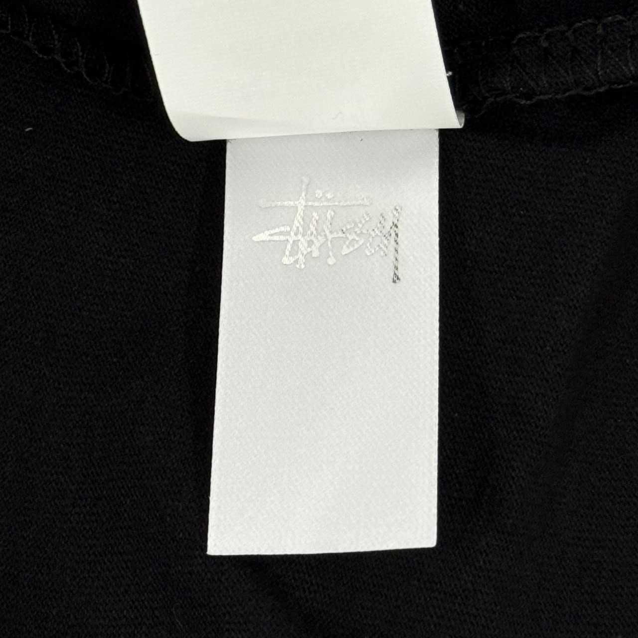 Футболка STUSSY Basic — Чорний, Білий • Стусси Базовая басик