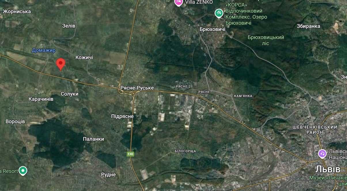 Продаж 1 гектару землі в Домажирі (поруч траса M-10)