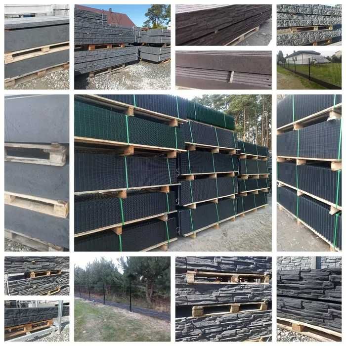 Podmurówka grafit, płyty betonowe , ogrodzenia betonowe