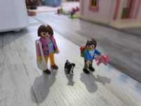 Playmobil mama odprowadza dziecko do szkoły z psem tornister pies miś