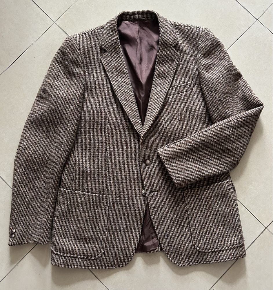 Oryginalna marynarka Harris Tweed – 100% wełna, Made in Scotland