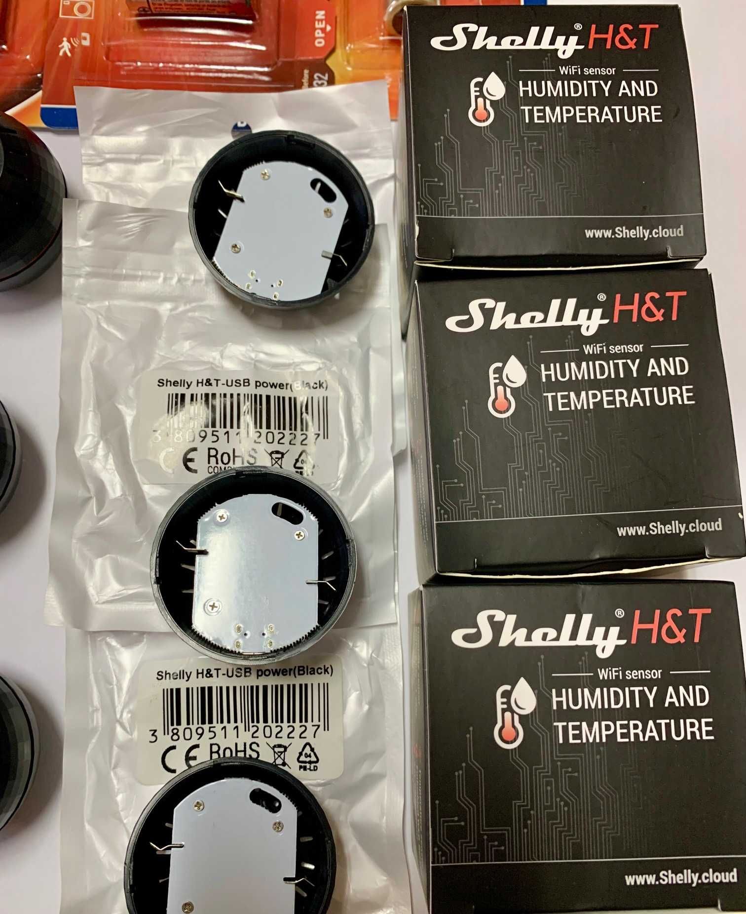 Shelly Sensores H&T (Humidade e Temperatura) + pilhas + bases de carga