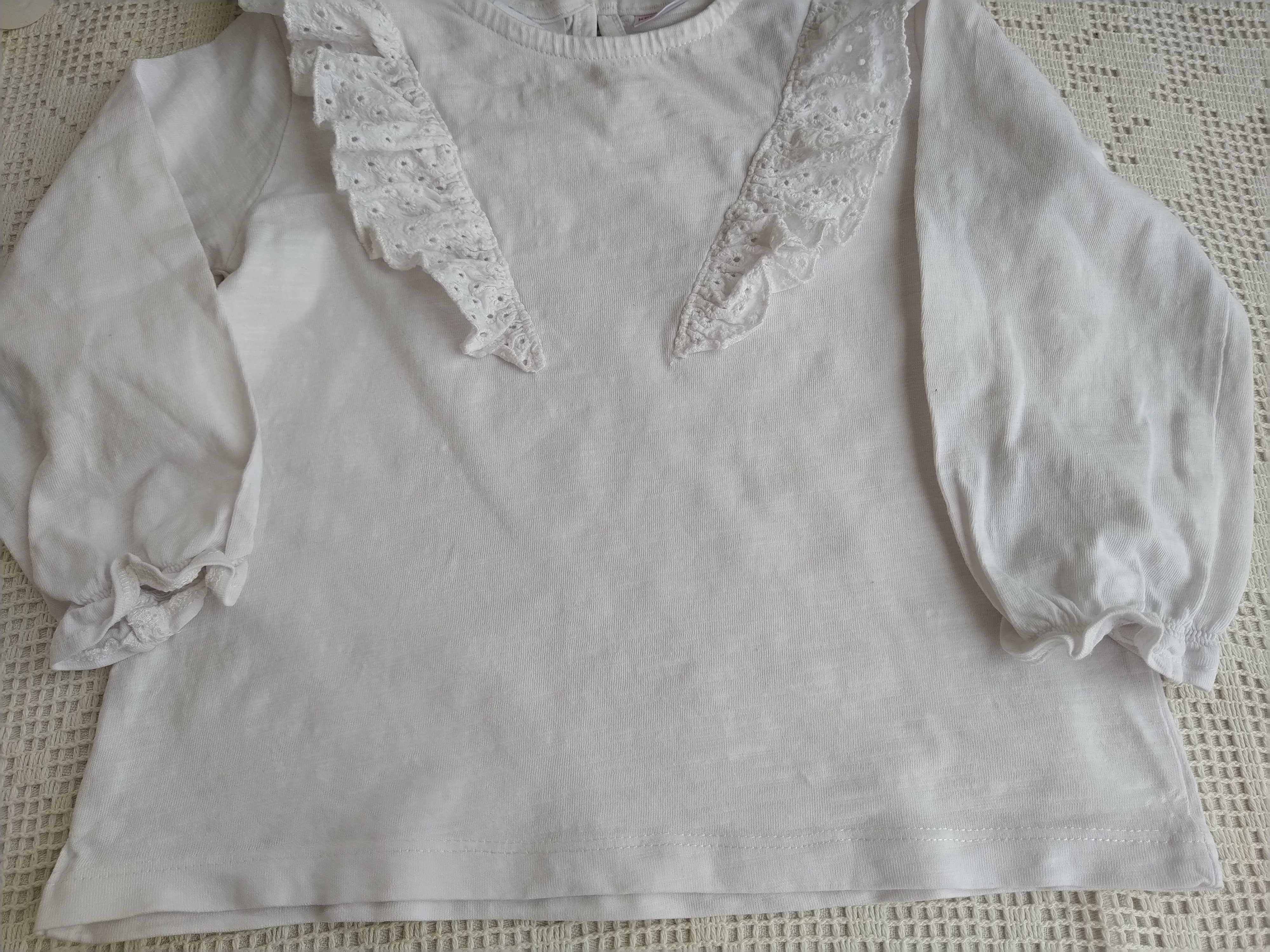 Blusa branca com folhos - Zara - 18 - 24 meses - 92 cm