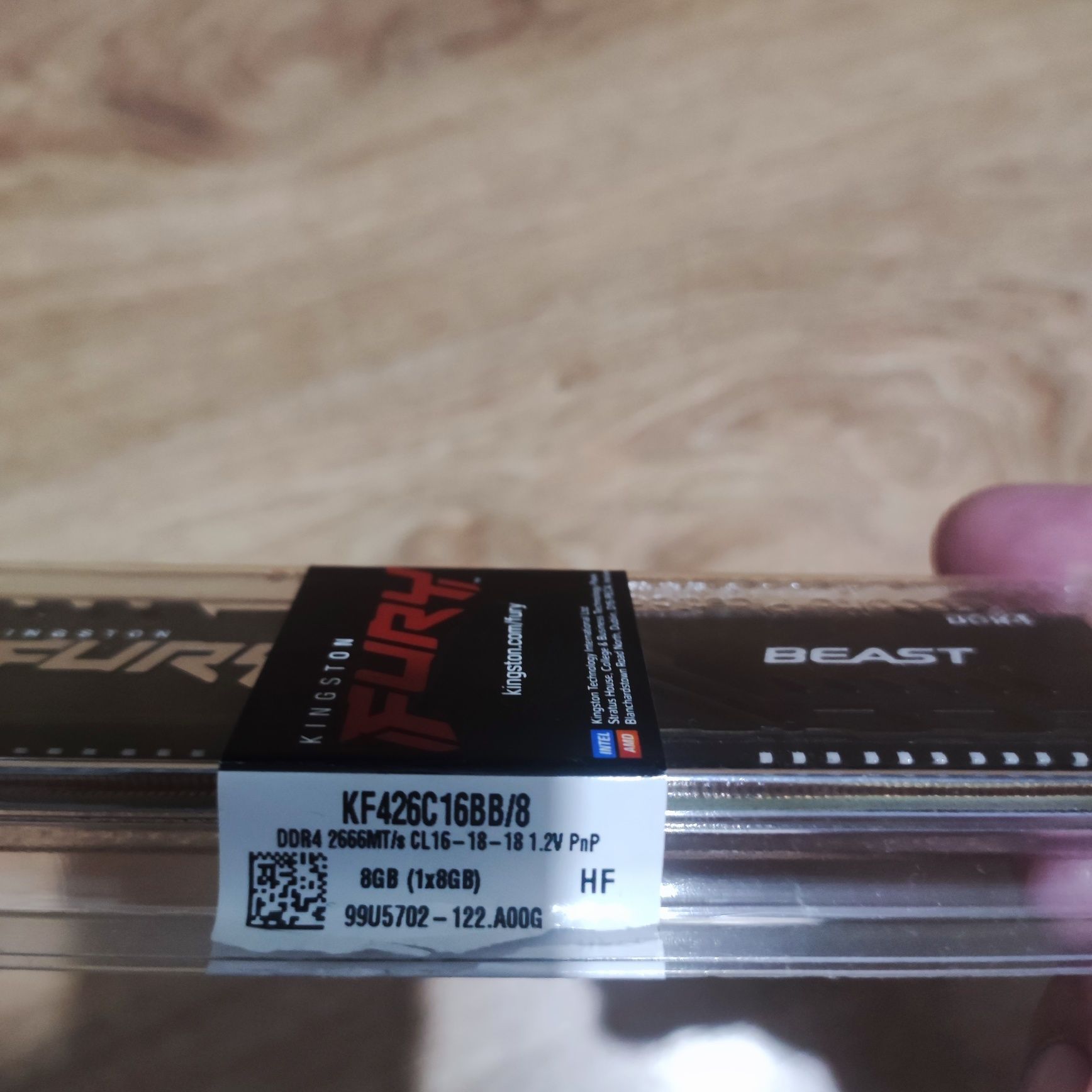 Оперативна пам'ять Hyper X Fury DDR4 8Gb 2666 МГц,ОЗУ,