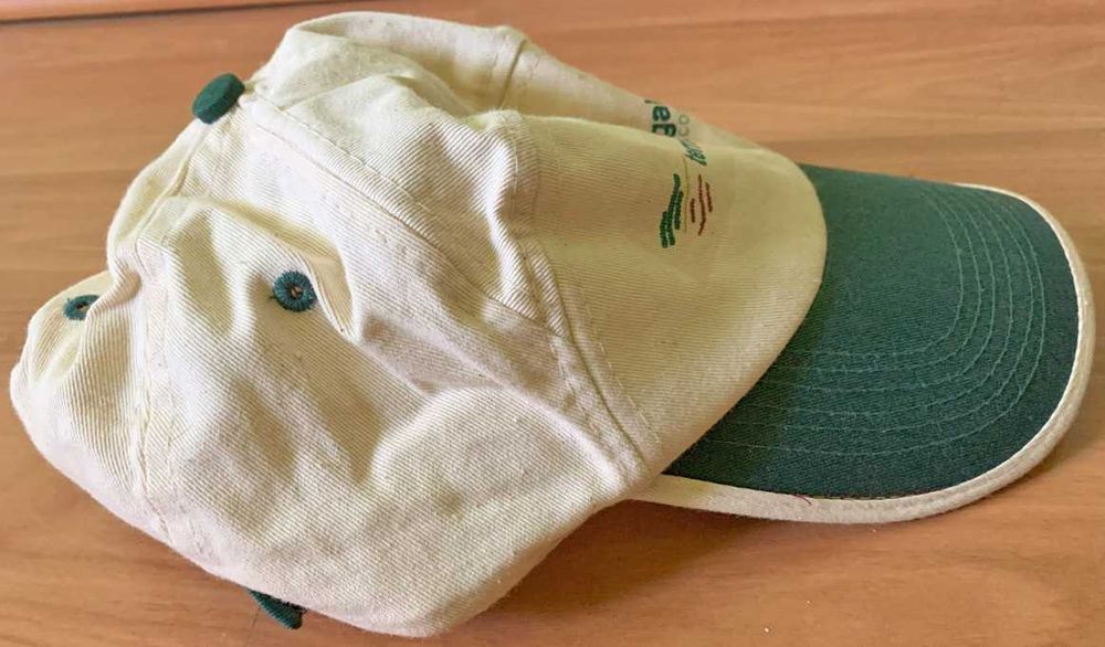 Boné Cap Unissexo, Bege e Verde, Novo