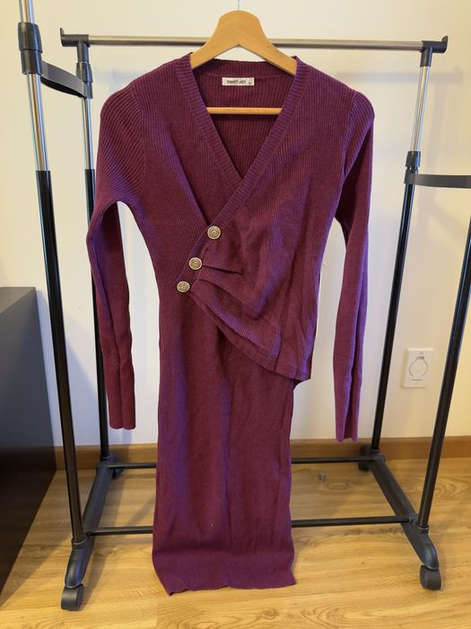 Vestido Longo cor bordou