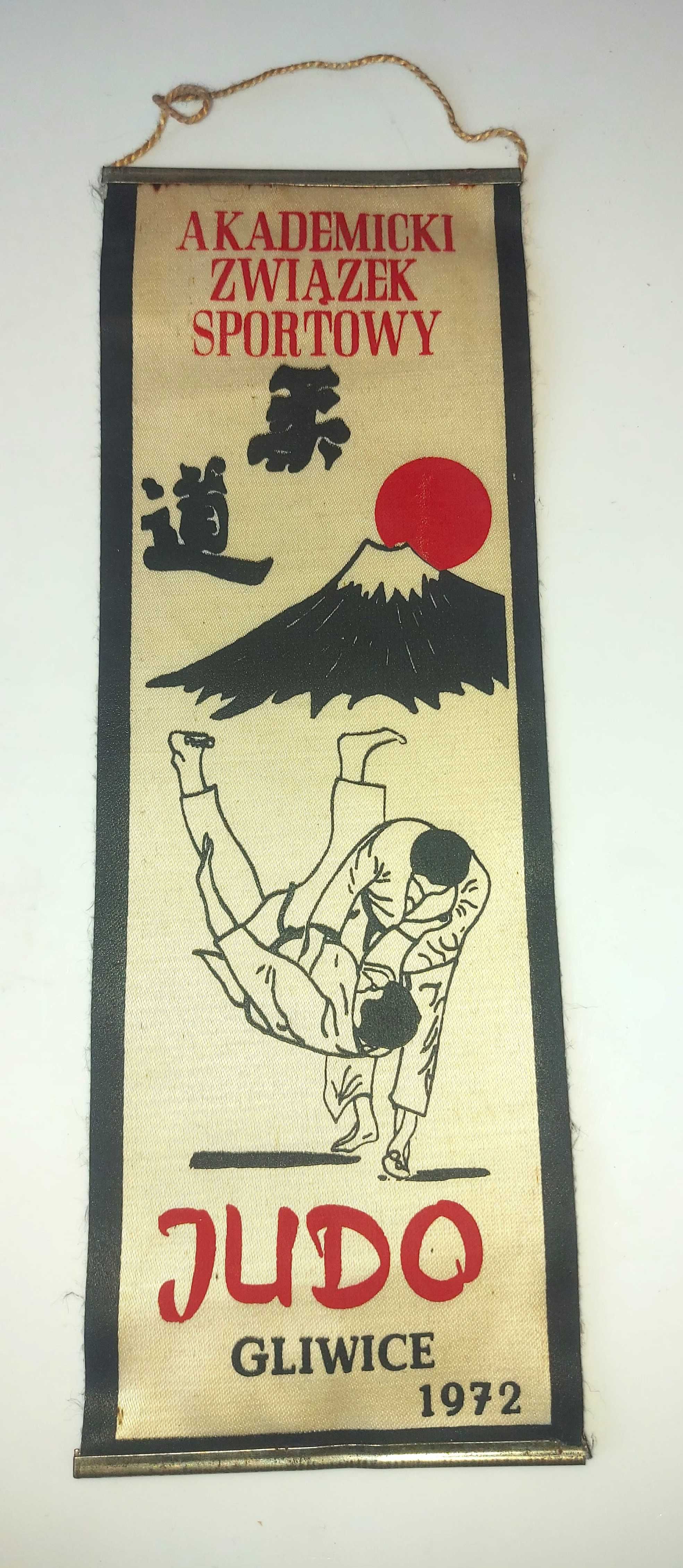 Proporczyk Judo Gliwice AZS Akademicki Związek Sportowy 1972