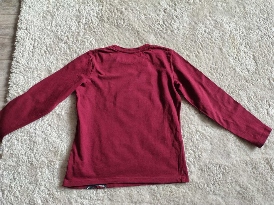 Bluzka z długim rękawem z bobrem 128 bawełna