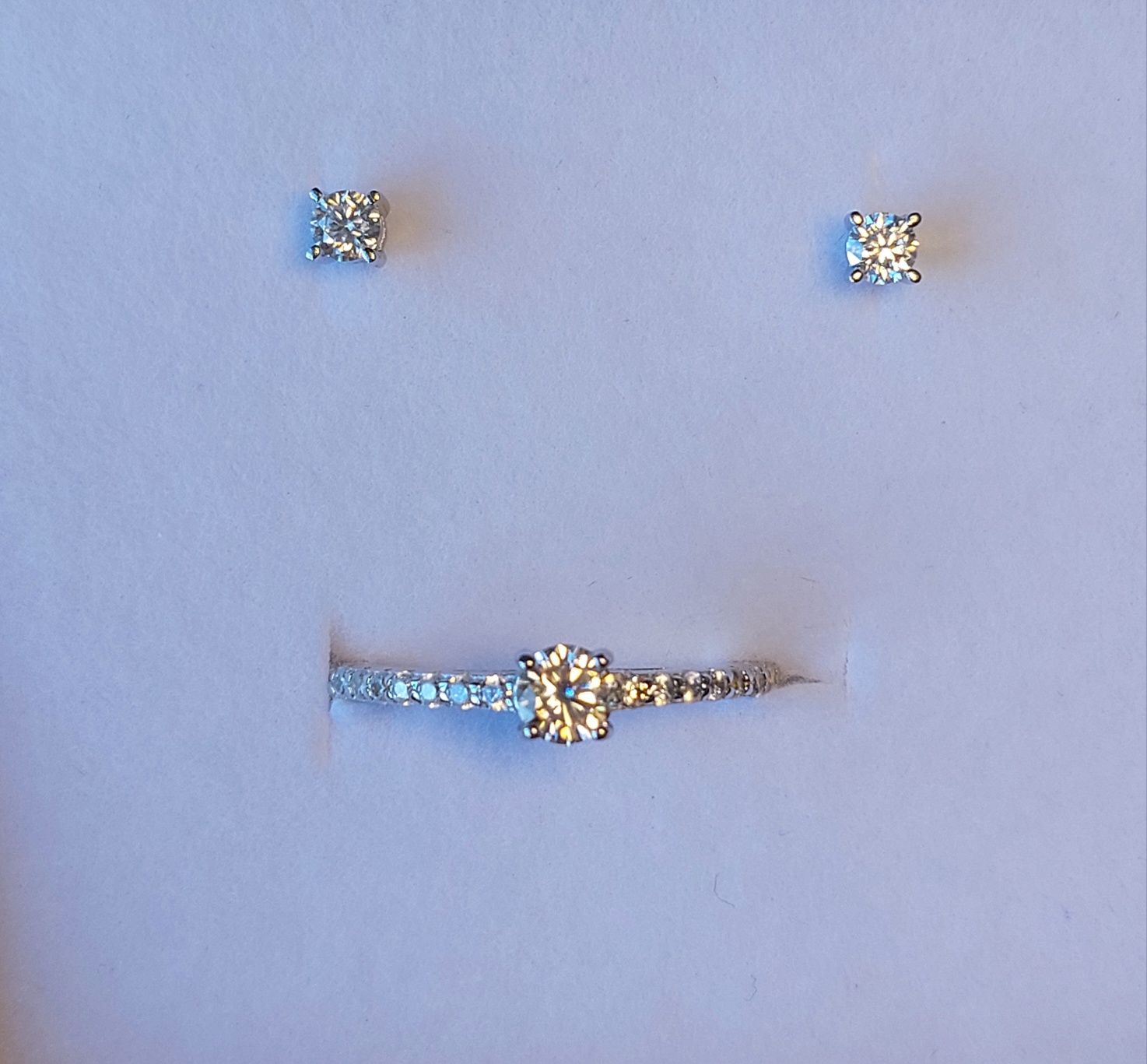 Срібні сережки з діамантами Moissanite