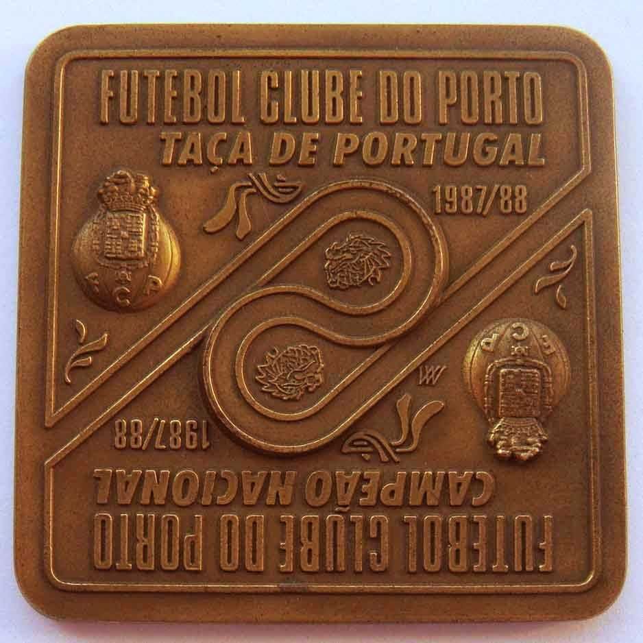 Medalha de Bronze de Futebol FCP Porto Dragão Campeão Nacional 87/88