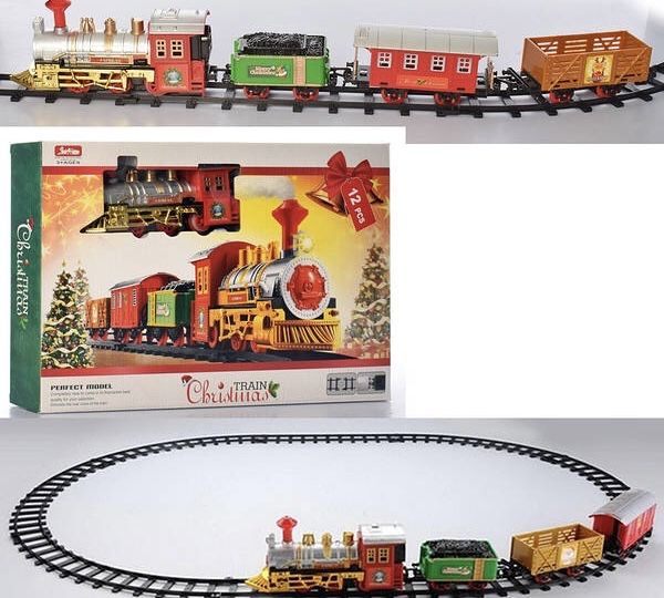 Новорічна дитяча залізниця з підсвіткою звуком детская железная дорога