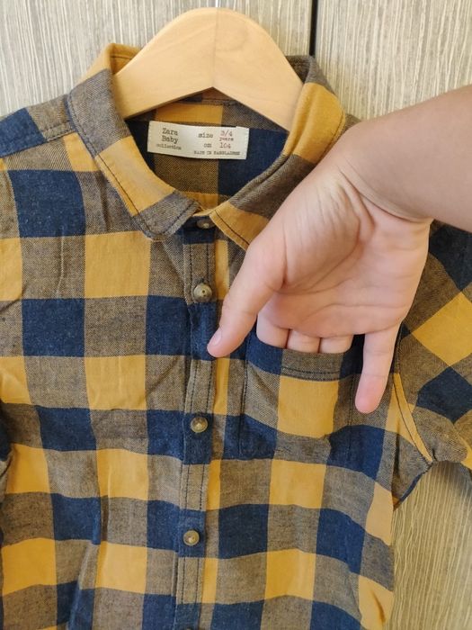 Camisa xadrez menino Zara