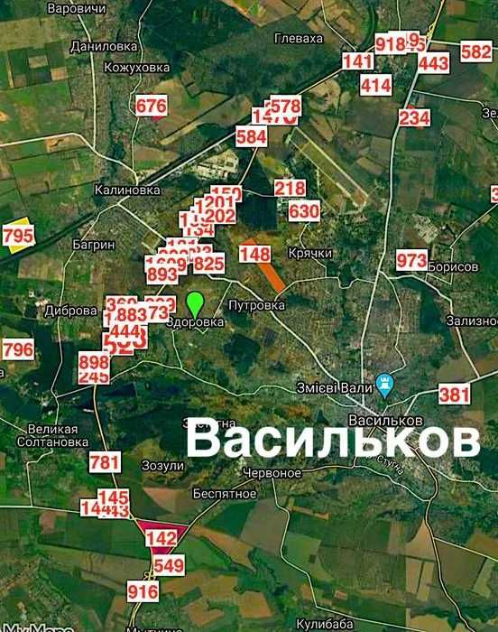 Фасадна ділянка під Києвом Цільове- автотранспортне Бориспільський