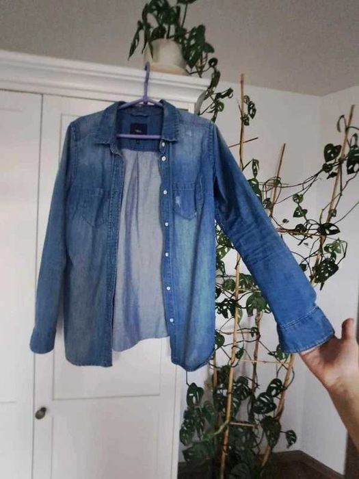 Jeansowa koszula damska NEXT, rozm. 38 (UK 10), 100% bawełna