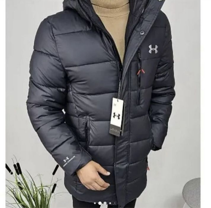 Чоловічі куртки подовжені вініл