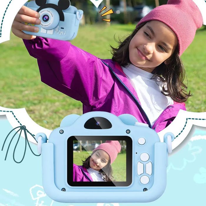 Aparat Fotograficzny, Kamera Dla Dzieci C13 Mouse Niebieski