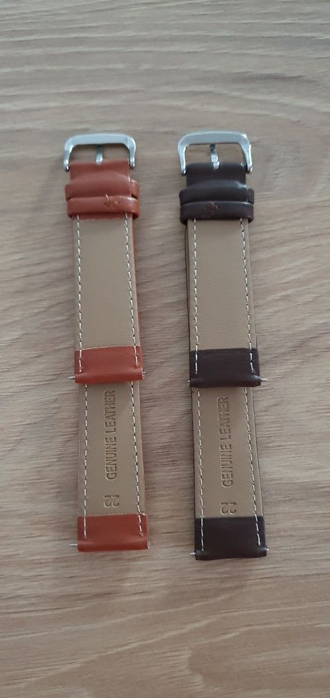 Nowy skórzany zamienny pasek do zegarka / smartwatcha 22 mm.