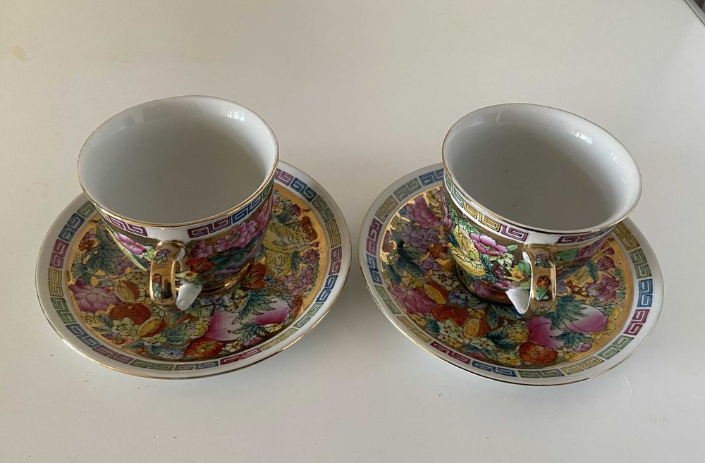 Chávenas de chá em porcelana chinesa