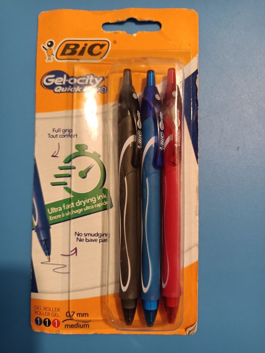 Bic długopis żelowy Gel-ocity 3 kolory nowe