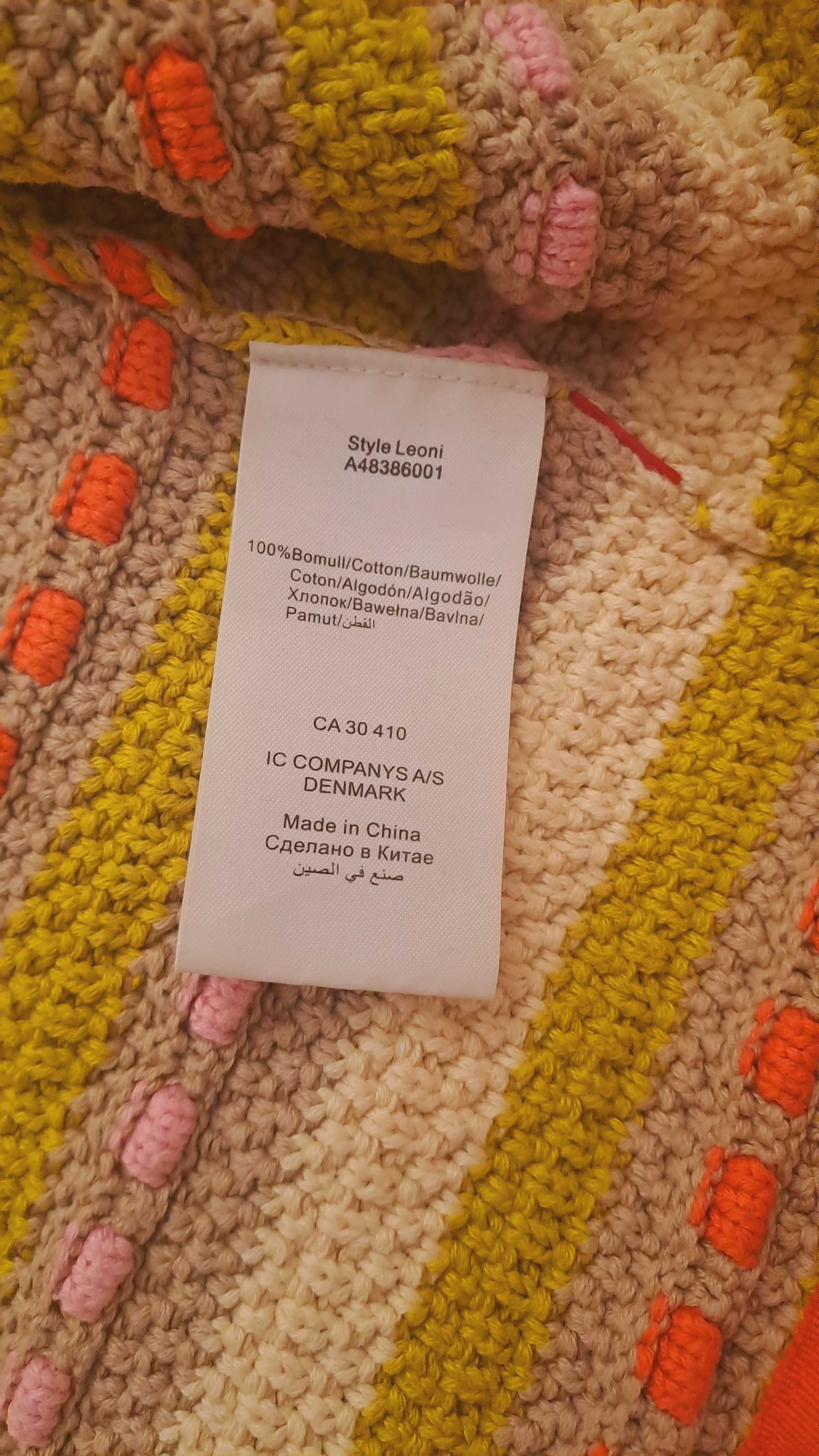 Sweter narzutka piękne kolory100%bawełna Jackpot knitwear S