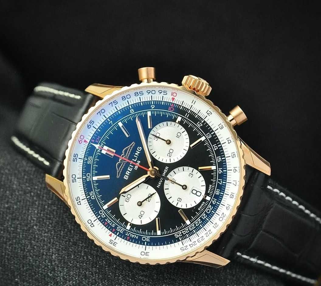 Breitling Navitimer B01 Chronograph 43, Nienoszony, Złoty, Full Set