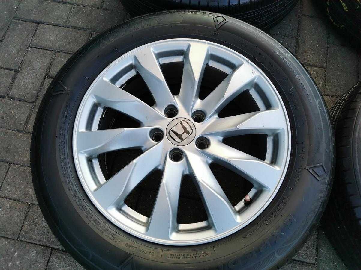 5x114.3 Alu Koła R18 Honda CRV ET50 7J 225/60 Letnie 8mm Opony