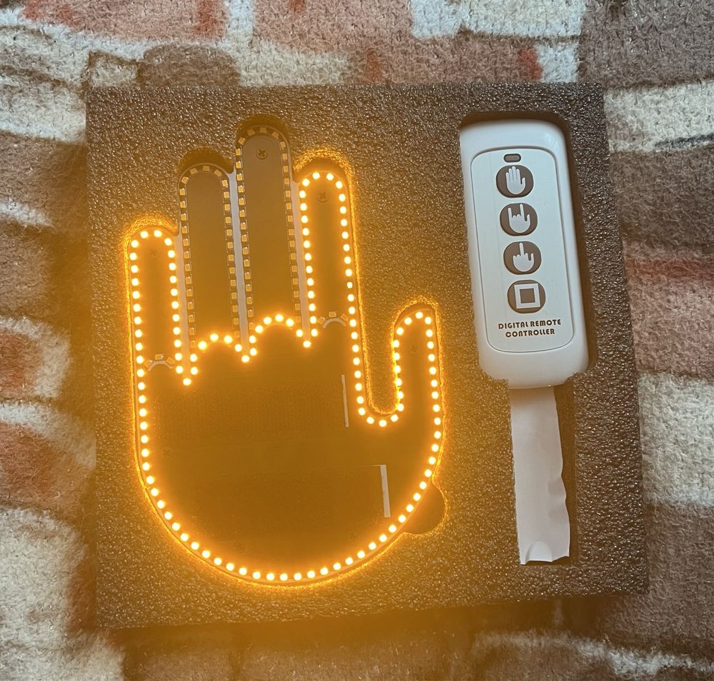 Car Finger Light with Remote Control
