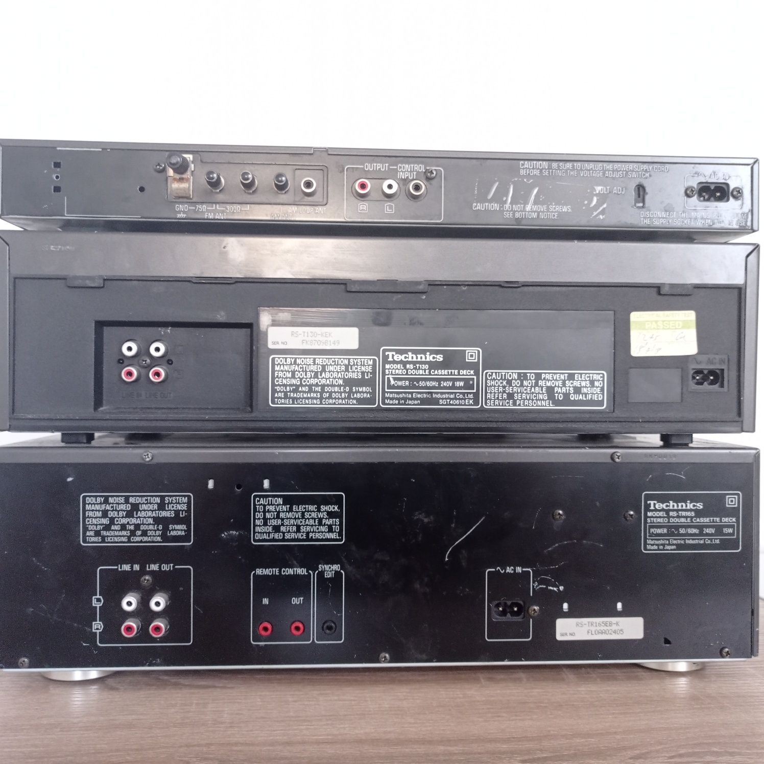 Magnetofon Technics RS-T130, tuner ST-G3L i Magnetofon RS-TR165