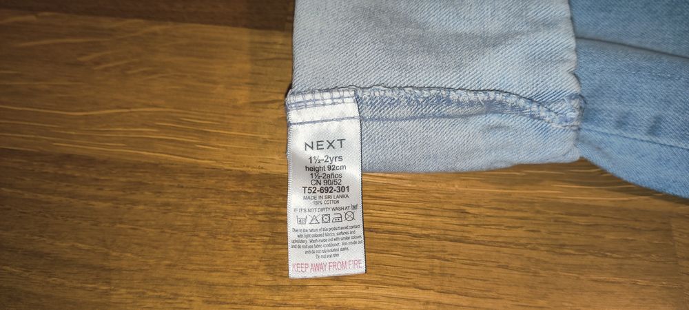 Джинсовий комбінезон на дівчинку 92 см Next