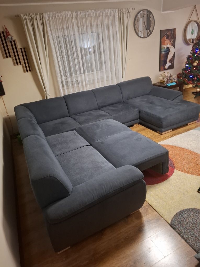 Narożnik xxl ciemny szary
