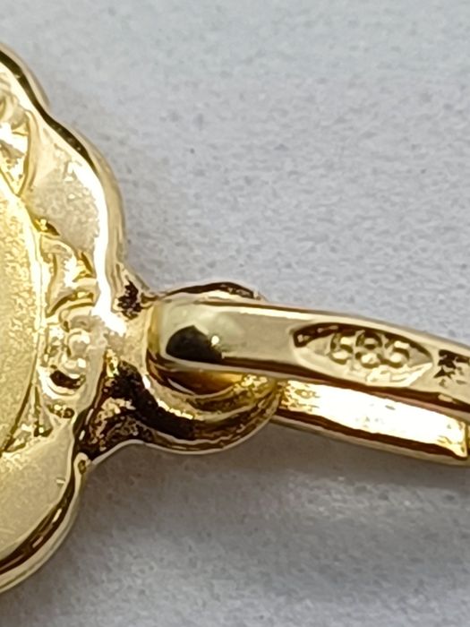 Zawieszka, medalik ze złota, złoto pr 585