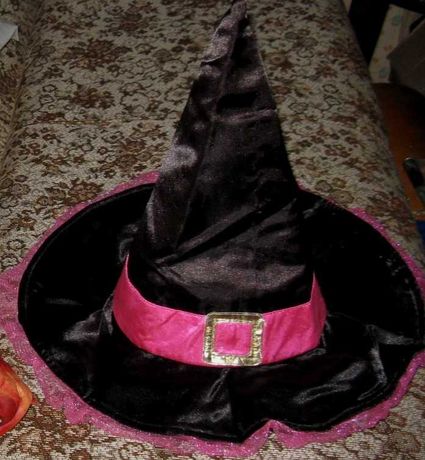 Маскарадный карнавальный колпак шляпа ведьма на Хэллоуин
