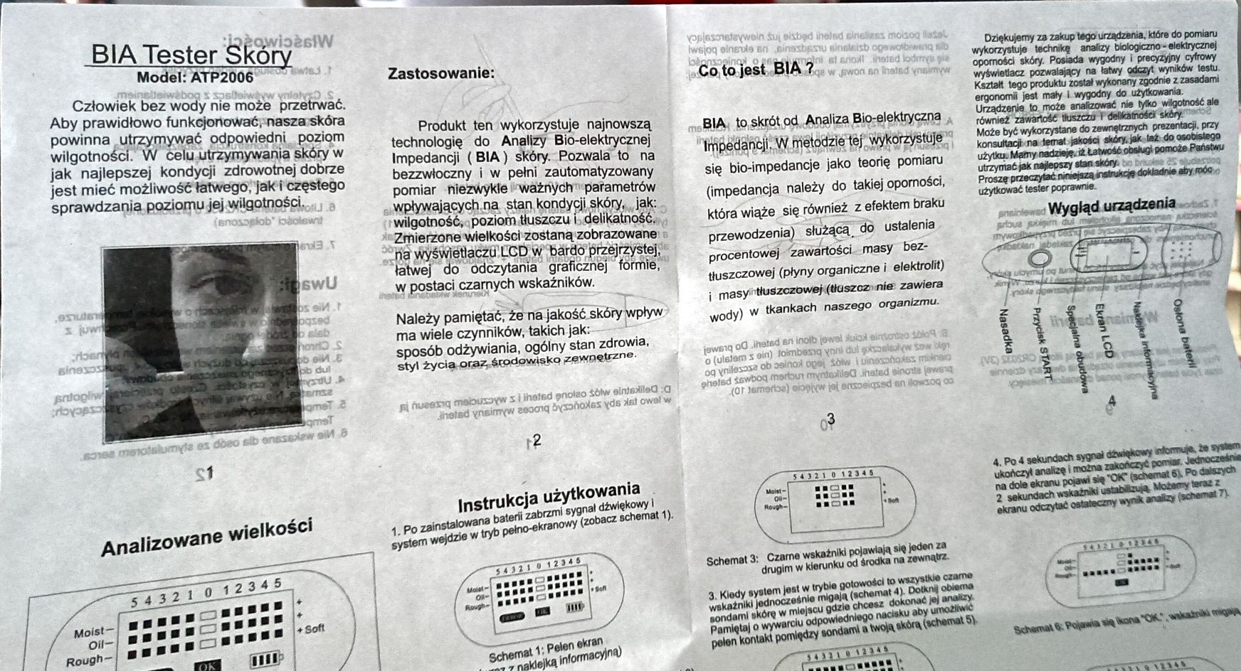 Analizator skóry BIA Skin Analyzer
