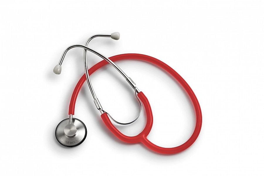 Stetoskop lekarski Prof-I Little Doctor dwugłowicowy - czerwony