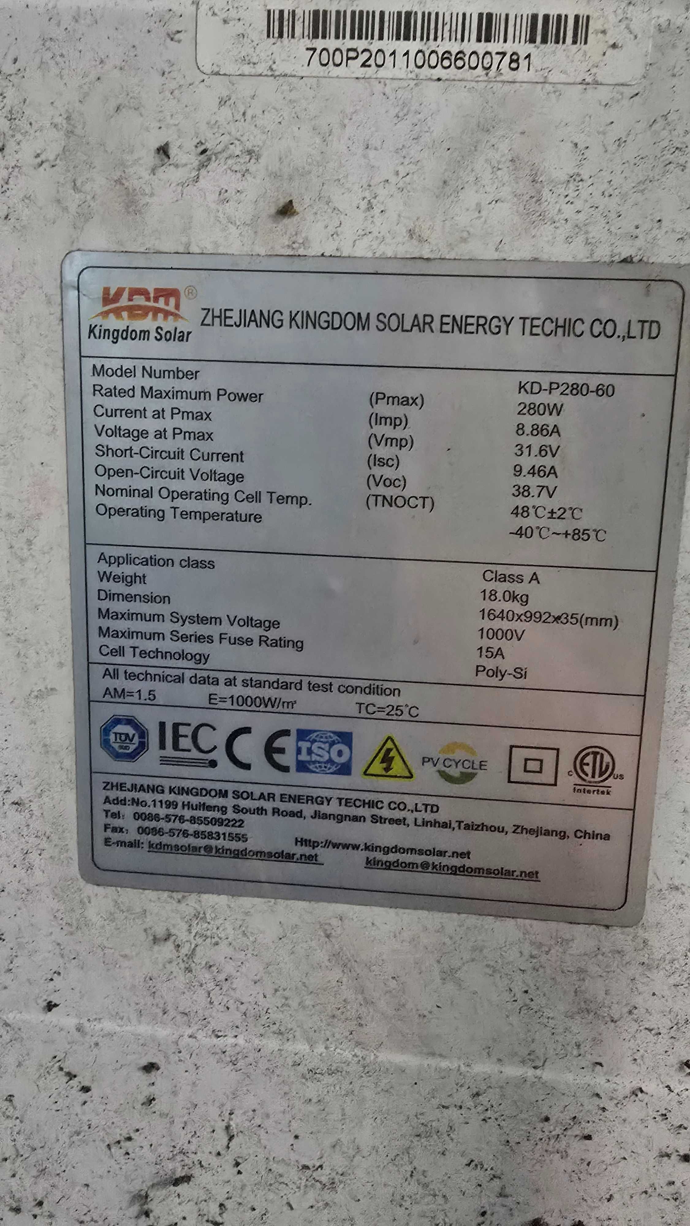 10x panel PV 280W używane pół roku fotowoltaika