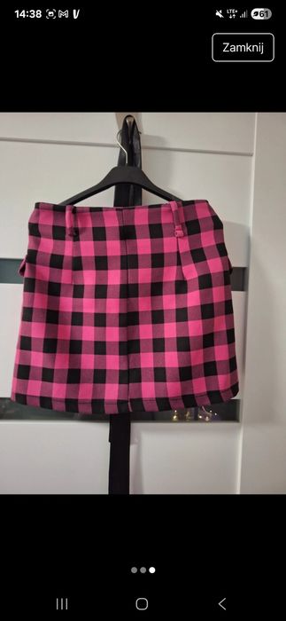 Spódniczka Bershka Alternative Draculaura Y2k Różowa Sylwester Święta