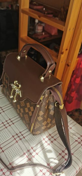 Torebka geometryczna kuferek z flamingami damska nowa