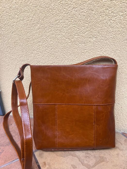 Nowa Skórzana torebka listonoszka DANA