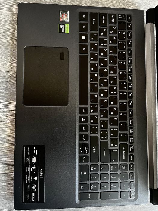 Ноутбук acer aspire 7 a715-42g-r3ez