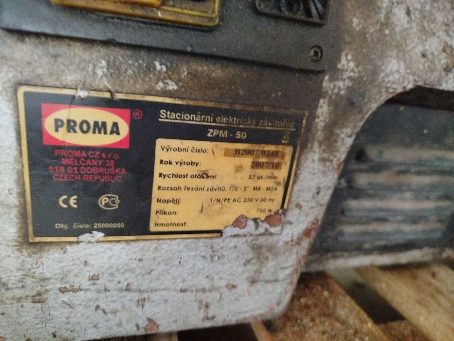 Gwintownica stacjonarna elektryczna proma  zpm 50